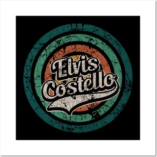 Elvis Costello // Retro Circle Crack Vintage Posters and Art